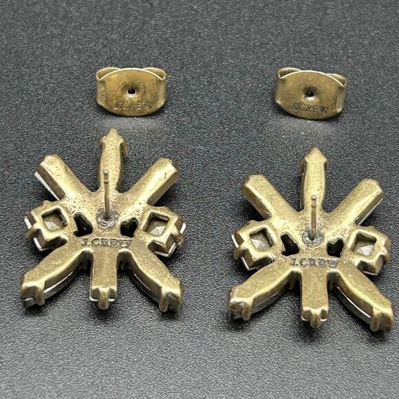 J. Crew JCrew Gem Starburst Faceted Glass Crystal Cluster Stud Earrings - Picture 5 of 7